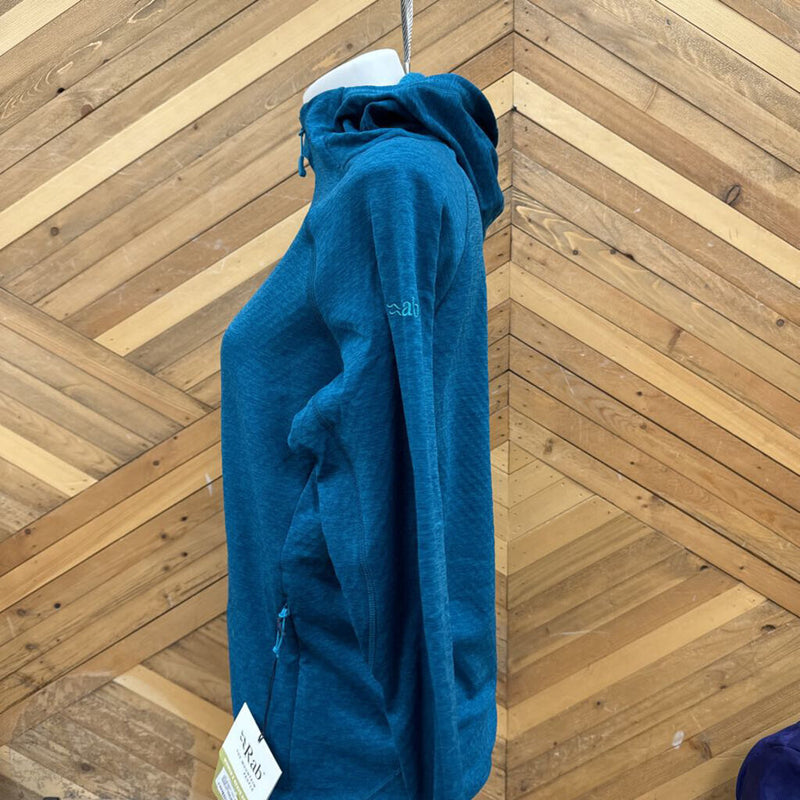 RAB- Nexus Grid Fleece Hoodie- MSRP$100$ : Teal -women-LG