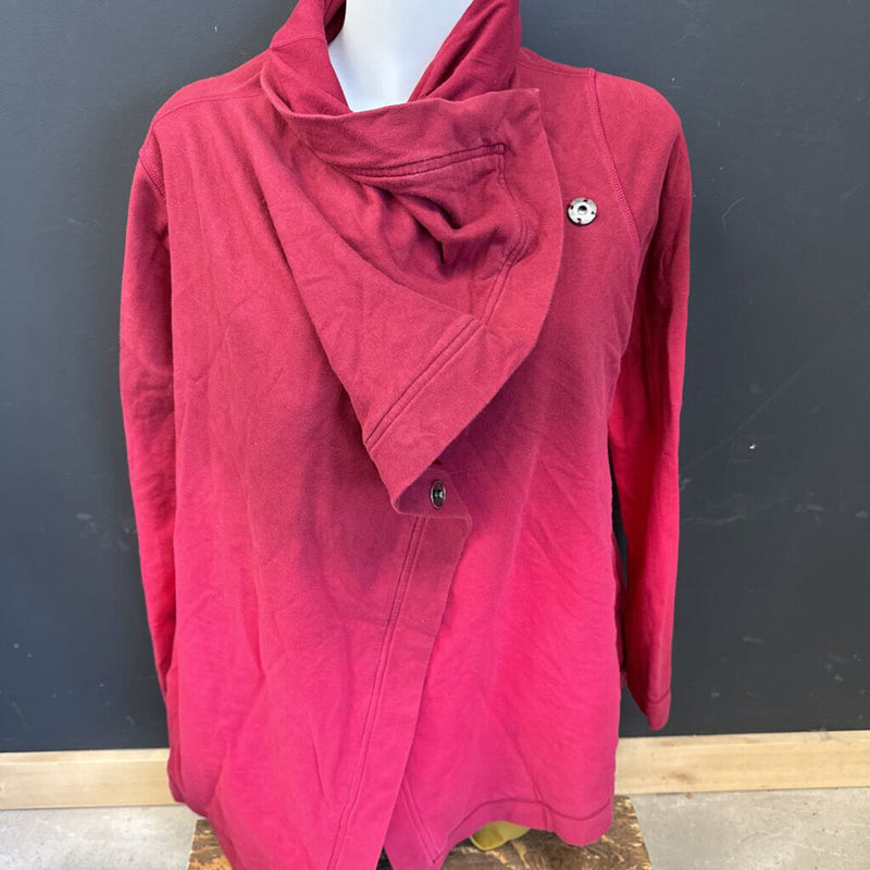 Lululemon- snap cardigan sweater : Red -women-MD/LG