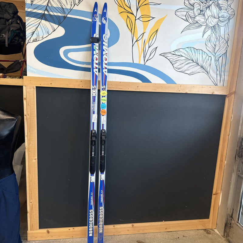 Atomnic- NX 5 Touring/Classic waxable ski with SNS Profil Bindings : Silver Blue --185