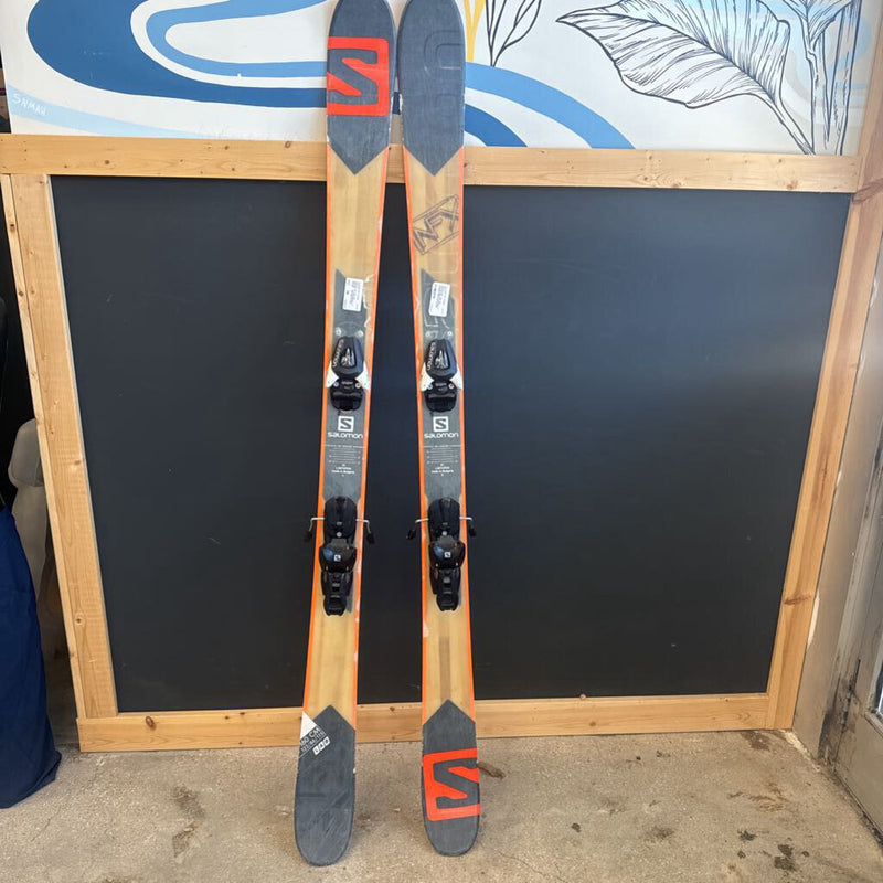 Salomon NFX Twin Tip Downhill skis with Salomon L7 bindings. MSRP $530: Orange Wood --160