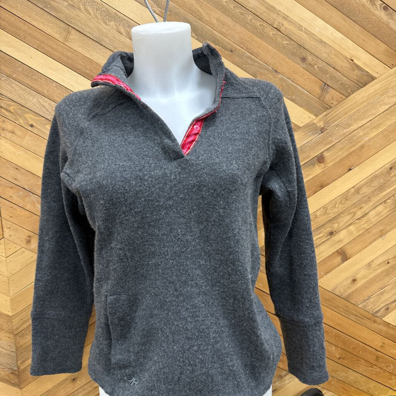 Outdoor Research- 1/4 snap wool blend pullover- MSRP $130 : Grey-women-MD