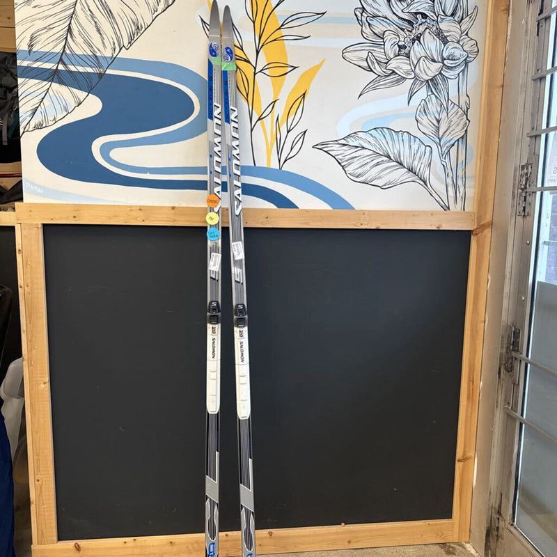 Salamon- Active 6 classic 196 cm Skis with SNS Pilot Bindings- : White Grey --196cm