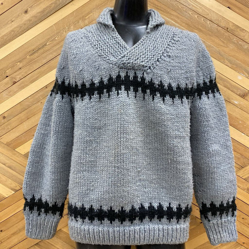 Knit Sweater: Grey/Black-unisex-LG