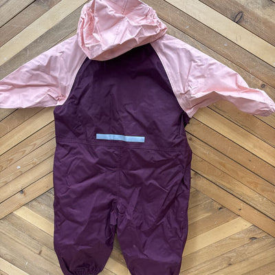 MEC - Baby Newt Rain Suit - MSRP $80: Burgundy/Pink-infant-12M