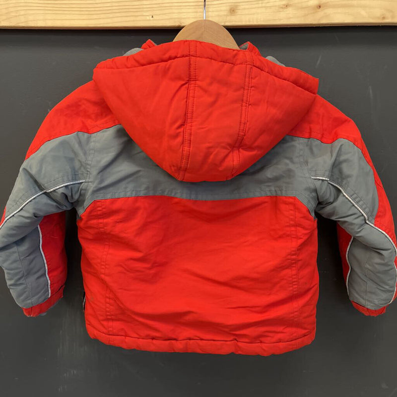 Weatherproof - Kids Winter Jacket: Red/Grey-children-3T