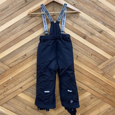 Souris Mini - Kids Snow Pants w/ Suspenders: Black-children-3T