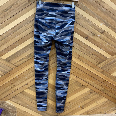 Lululemon - Women's Printed Active Leggings : Black/Blue/Grey Camo-women-XS