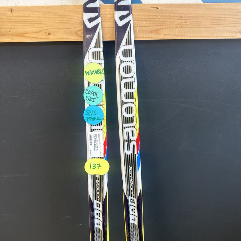 Salomon- S/Race LAB Jr Skate Ski With SNS Profil bindings MSRP $299: black yellow --137