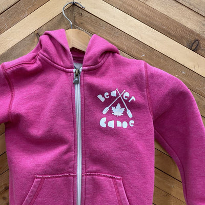 Beaver Canoe - Kids Full-Zip Hoodie - MSRP $58: Pink-children-5T