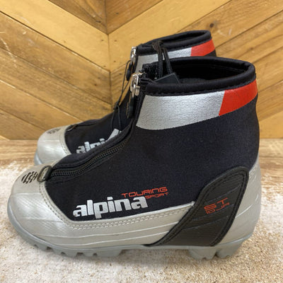 Alpina - Kids ST10 Jr Touring NNN XC Boots: Black/Grey/Red-children-30