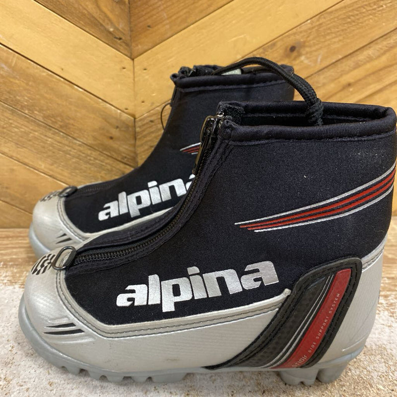 Alpina - Kids ST10 Jr Touring NNN XC Boots: Black/Grey/Red-children-28