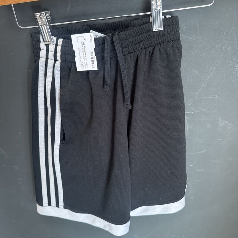 Adidas - Kids Athletic Shorts - MSRP $25: Black/White-children-SM