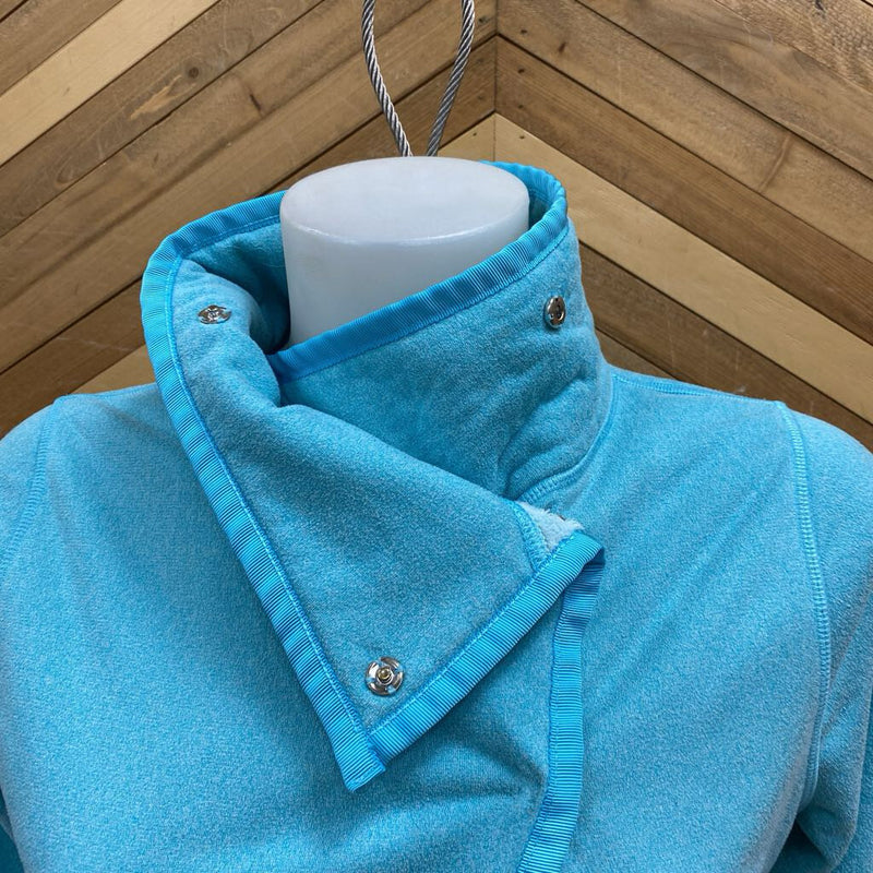 Ivivva- fleece lined snap sweater : Blue -children-12/14