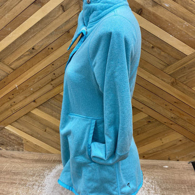 Ivivva- fleece lined snap sweater : Blue -children-12/14