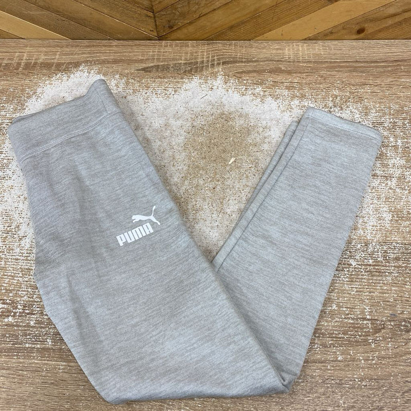 Puma - fleece lined leggings : grey -children-10/12