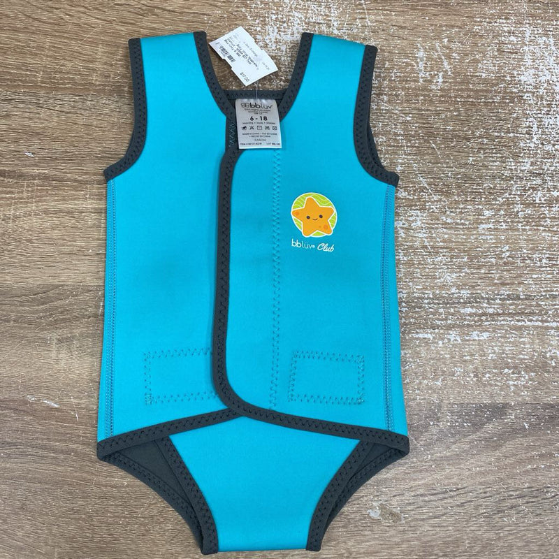 bbluv - Baby Wrap Neoprene Wetsuit - MSRP $37: Teal Blue/Grey-infant-6-18M