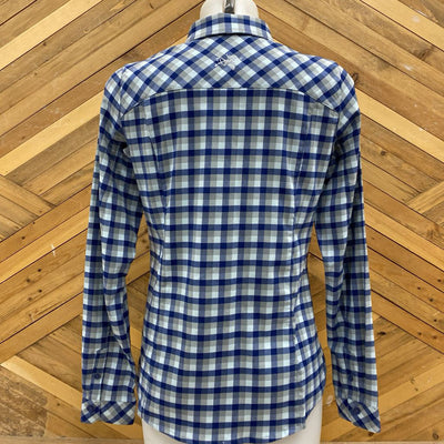 Arc'teryx - Women's Addison L/S Button-Up Shirt - MSRP $120: Blue/Light Blue/Grey-women-SM