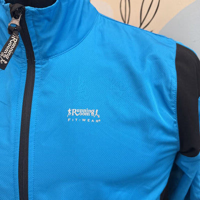 Running Room - Hybrid Windbreaker Jacket: Blue/Black-unisex-XS