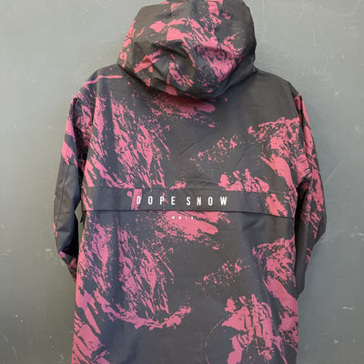 Dope Snow - Men's Patterned Legacy Anorak Jacket - MSRP $239: Black/Burgundy-men-MD