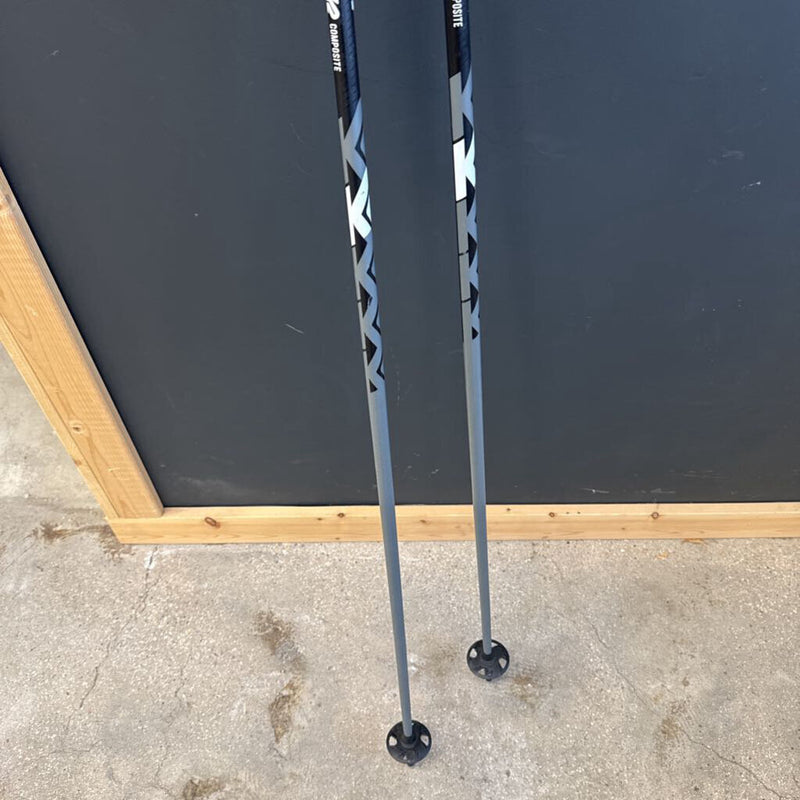 K2 - Power Composite Downhill Ski Poles - MSRP $80: Black/Grey/White--120cm