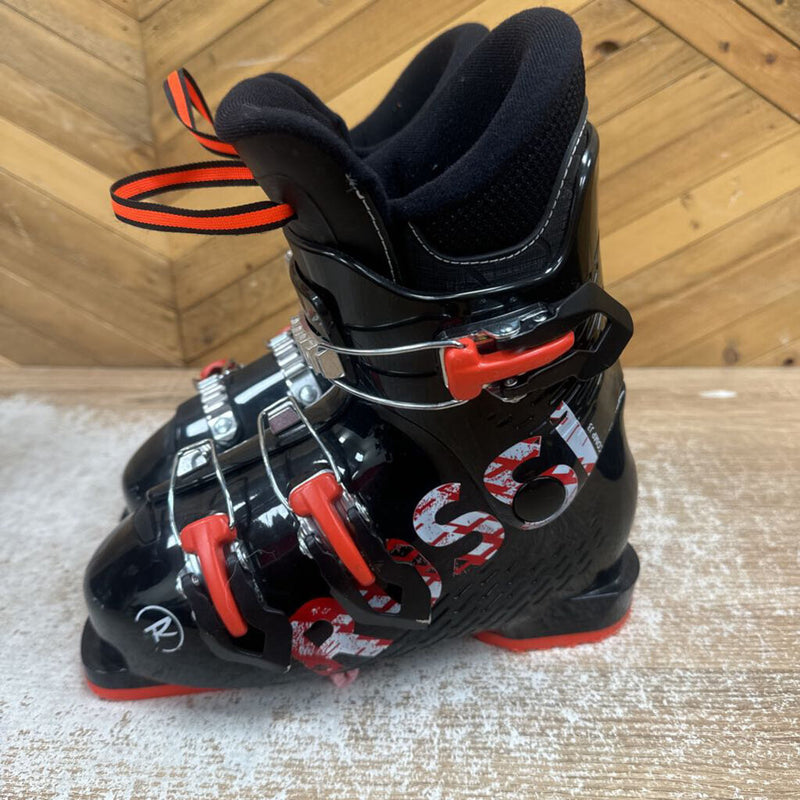 Rossignol- comp jr downhill ski boot- MSRP $160: Black Red -children-21.5