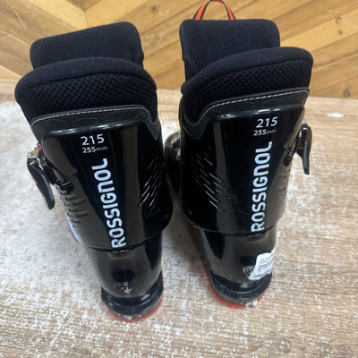 Rossignol- comp jr downhill ski boot- MSRP $160: Black Red -children-21.5