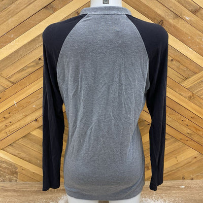 adidas - Women's L/S 1/4-Button T-Shirt - MSRP comp $60: Black/Grey-women-MD