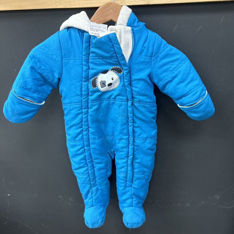 George - Baby Fleece-Lined Snow Suit - MSRP comp $25: Blue/Dog-infant-6-12M