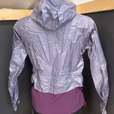 Outdoor Research - Women's Helium Wind Hoodie Windbreaker Jacket - MSRP $150: Grey/Purple-women-SM