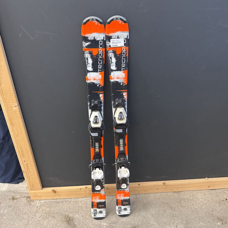 Tecnopro - Pulse Team 66 Downhill Skis - TC45 Bindings: black, orange--110cm