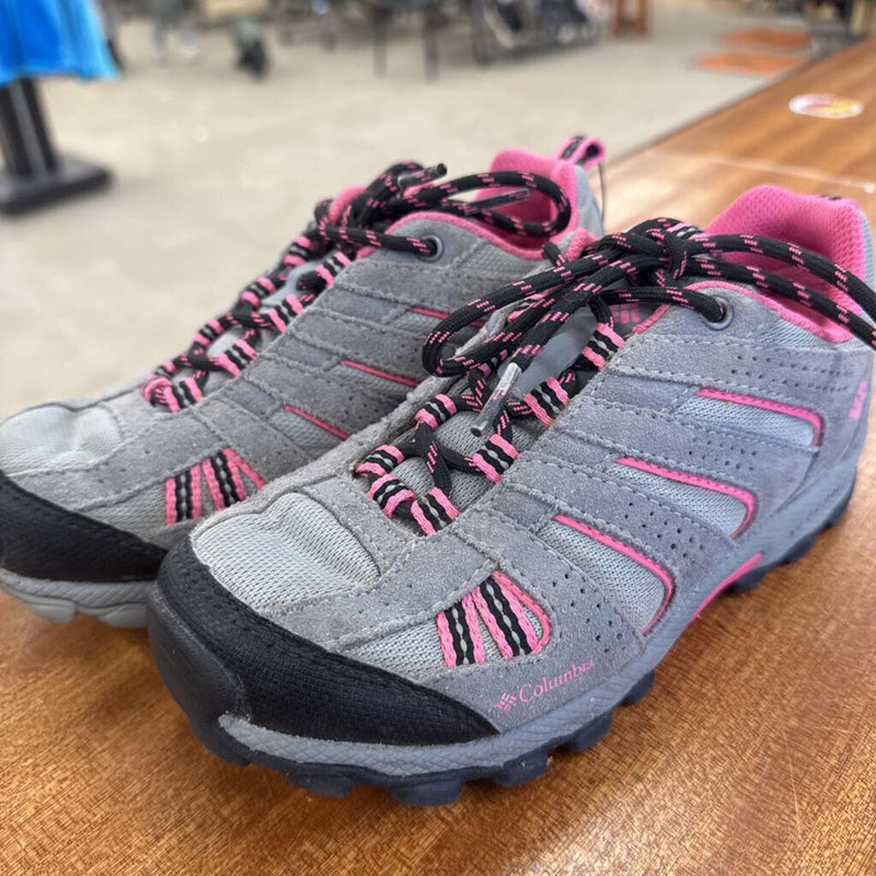 Columbia - Kids Waterproof Hiking Shoes - MSRP $90: Grey/Pink-children-3Y