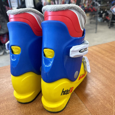 Head- Edge J ski boot- MSRP $125: Yellow/Blue -children-22.0