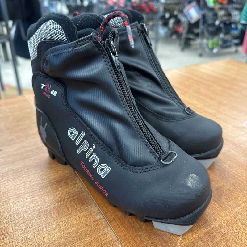 Alpina- Touring JR NNN SKi Boot : Black red -children-31