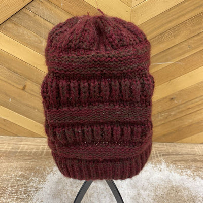 C&K - Knit Toque: Burgundy-unisex-