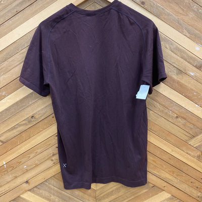 Lululemon- men's active t-shirt : brown -men-MD