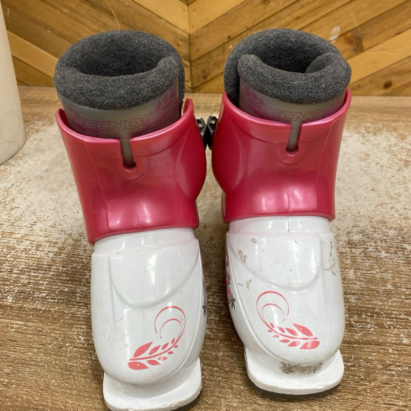 TecnoPro - G40 Downhill Ski Boots: White/Pink-children-15.5