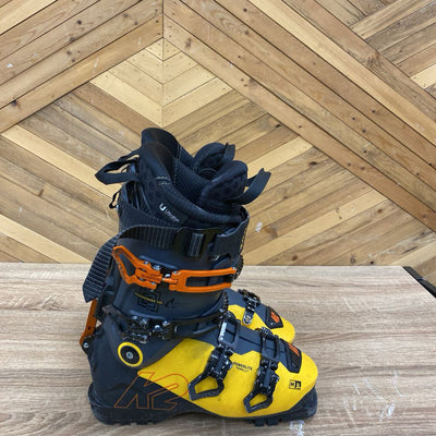 K2 - Mindbender 130 GripWalk Downhill Ski Boot - MSRP $800: Grey/Yellow/Orange-men-26/26.5