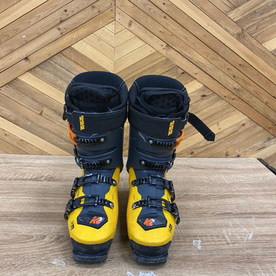 K2 - Mindbender 130 GripWalk Downhill Ski Boot - MSRP $800: Grey/Yellow/Orange-men-26/26.5