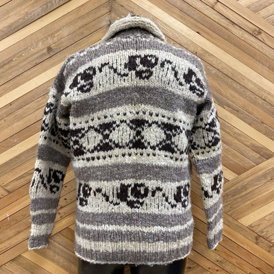 Cowichan Sweater - MSRP compared $400: tan Brown -unisex-MD/LG