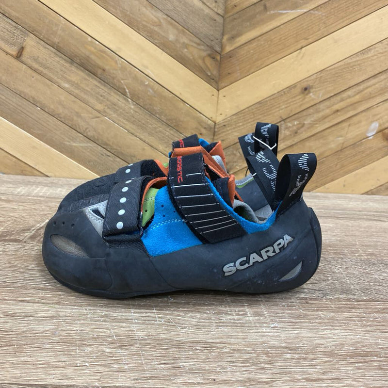 Scarpa - Boostic Climbing Shoes - MSRP $250: Black/Orange/Green/Blue/Grey-unisex-39.5