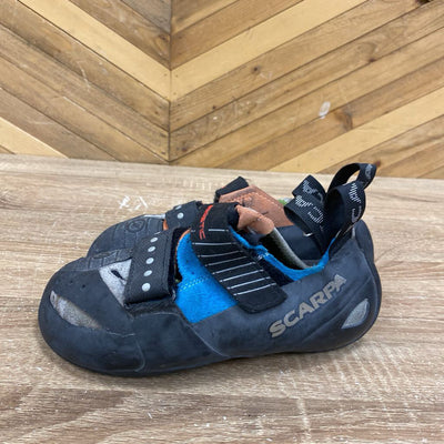 Scarpa - Boostic Climbing Shoes - MSRP $250: Black/Orange/Green/Blue/Grey-unisex-39.5