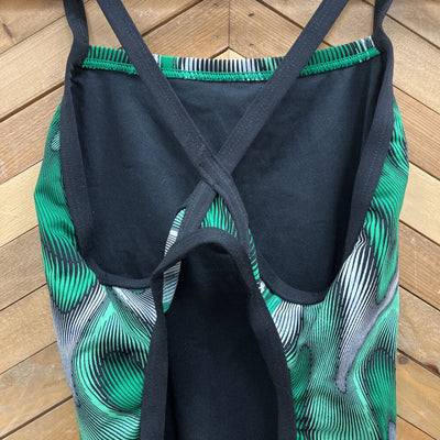 Speedo - Women's Endurance+ One-Piece Swimsuit - MSRP $75: Gree/White/Black-women-8/34