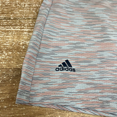 Adidas- women's polo t-shirt- MSRP $ : Light Blue Pink -women-LG