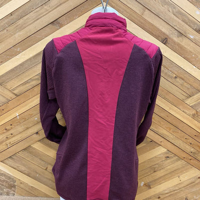 Black Yak- hybrid full zip fleece- MSRP $190: Pink Burgundy -women-LG