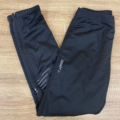 Craft - Kids' Warm Pants with Calf Zips - MSRP $90: Black-children-158/164