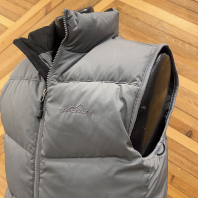 Eddie Bauer - Men's Premium Down 700 Fill Power Puffer Vest - MSRP $210: Grey/Black-men-SM