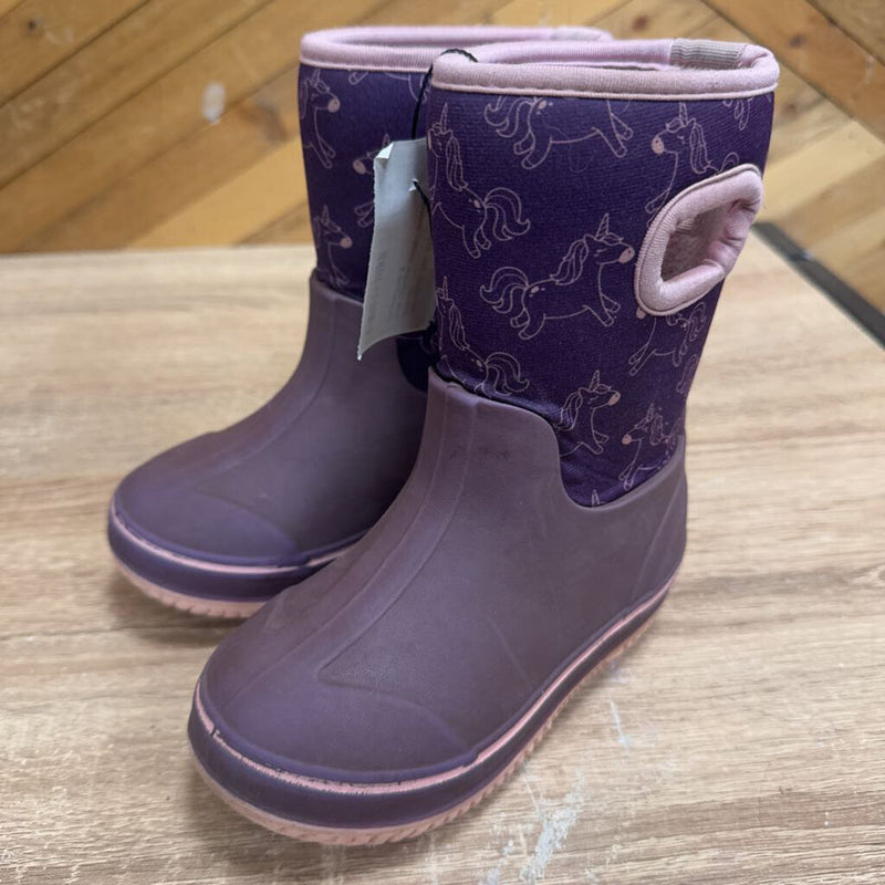 Kids Unicorn Winter Boots : Purple/Pink-children-8