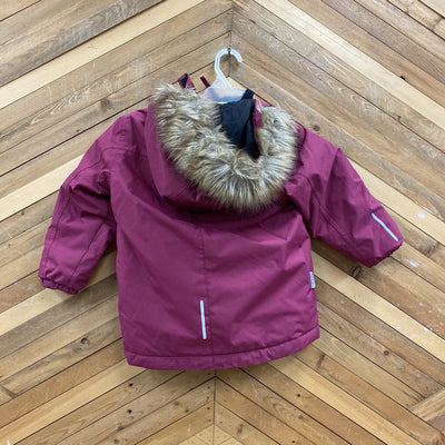 Joua - Kids' Ski Jacket - MSRP $170: Maroon/Dark Pink/Violet-children-4