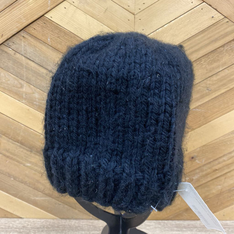 Heavy Knit Toque: Black-unisex-