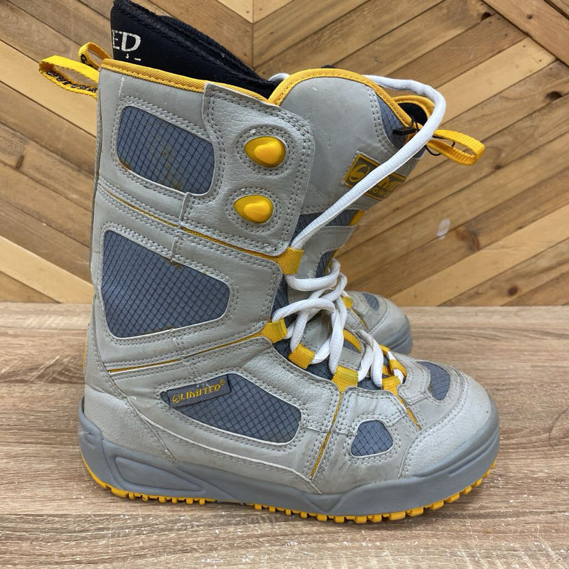 Limited LTD - lace up snowboard boots : Grey Yellow -unisex-6